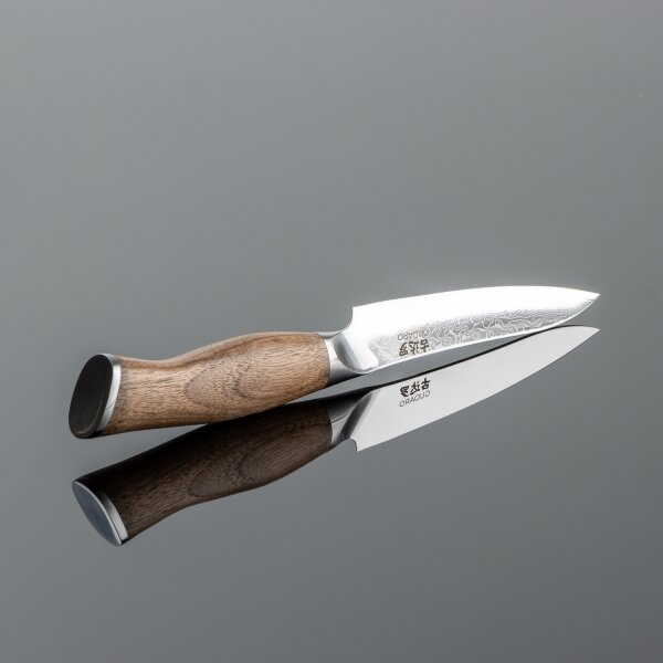 Gudaro - Damaškový univerzální kuchyňský nůž TAKUMI 5", délka 12,5 cm,ořech
