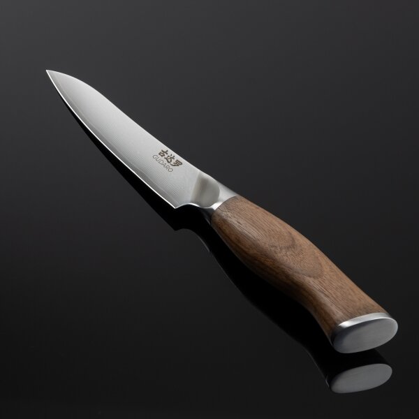 Gudaro - Damaškový univerzální kuchyňský nůž TAKUMI 5", délka 12,5 cm,ořech