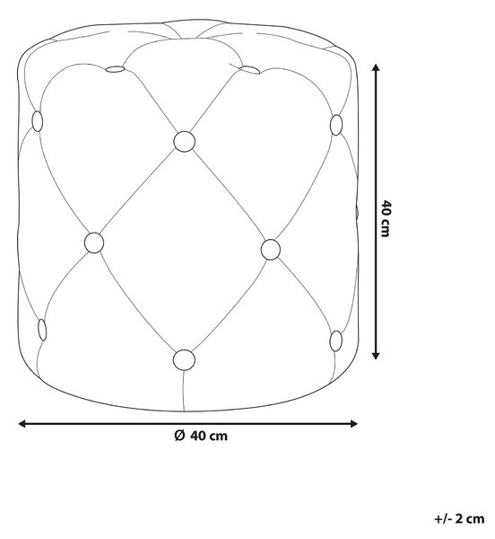 Puf COROLLA Růžová Umělý samet 40 cm 40 cm