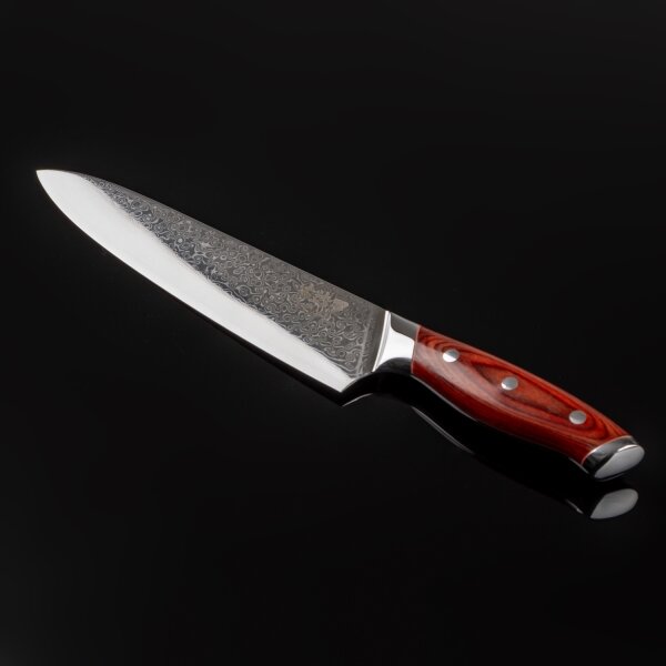Gudaro - Damaškový šéfkuchařský nůž KENSHO 8", 67 vrstev oceli, délka 20 cm