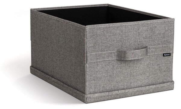 Šedý látkový úložný box s víkem 36x46x25 cm Soft Storage Large – Bigso