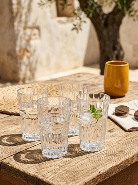 Sinsay - Sklenice s dekorativním dnem 4 pack - clear