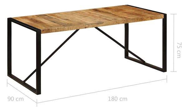 Jídelní stůl z hrubého masivního mangovníkového dřeva 180 cm 243997