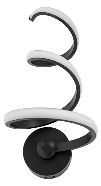 Toolight - LED nástěnná lampa SPRING UP APP829-W, černá matná, OSW-09181