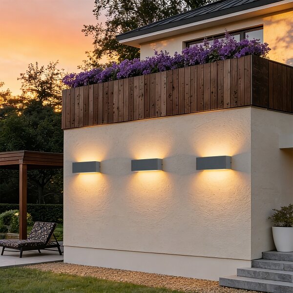Brilagi - LED Venkovní nástěnné svítidlo DONNANI LED/7W/230V antracit IP44