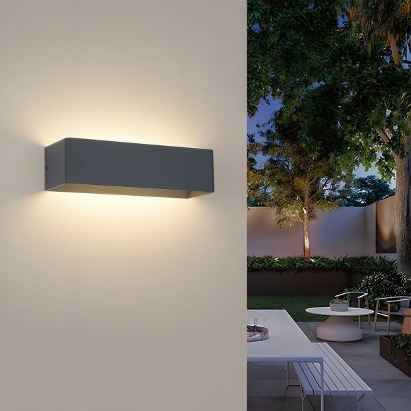 Brilagi - LED Venkovní nástěnné svítidlo DONNANI LED/12W/230V antracit IP44