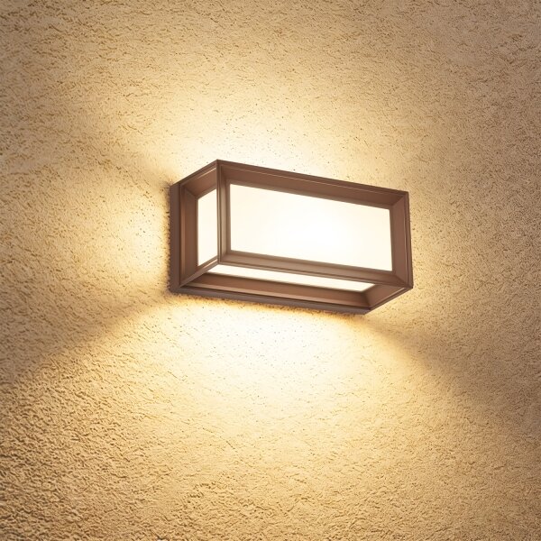 Brilagi - LED Venkovní nást. svítidlo se senzorem PARKER LED/12W/230V hnědá IP44