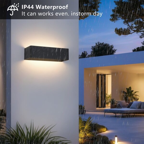 Brilagi - LED Venkovní nástěnné svítidlo DONNANI LED/12W/230V černá IP44