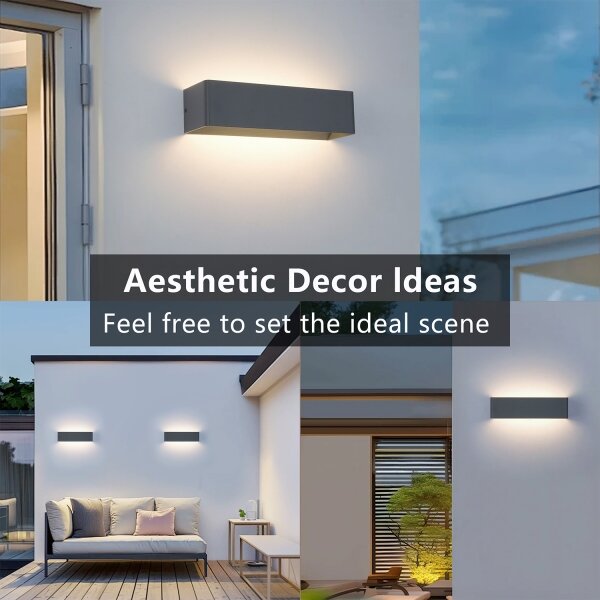Brilagi - LED Venkovní nástěnné svítidlo DONNANI LED/12W/230V antracit IP44