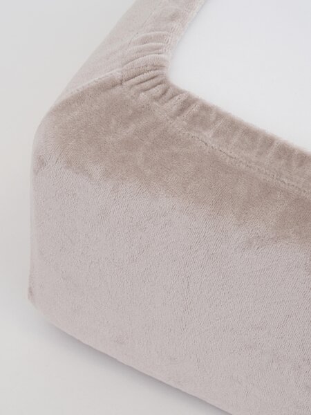 MK Lůžkoviny Prostěradlo mikroplyš Deluxe do postýlky 60 x 120 cm - cappuccino