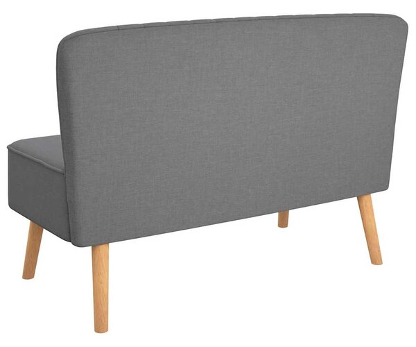 Pohovka textil 117 x 55,5 x 77 cm světle šedá 244070