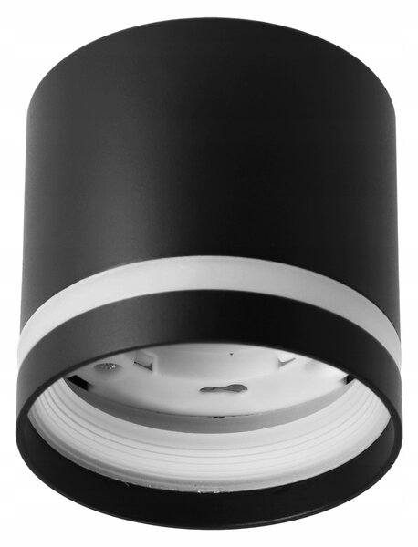Černé přisazené bodové svítidlo GX53, Ø 80 mm