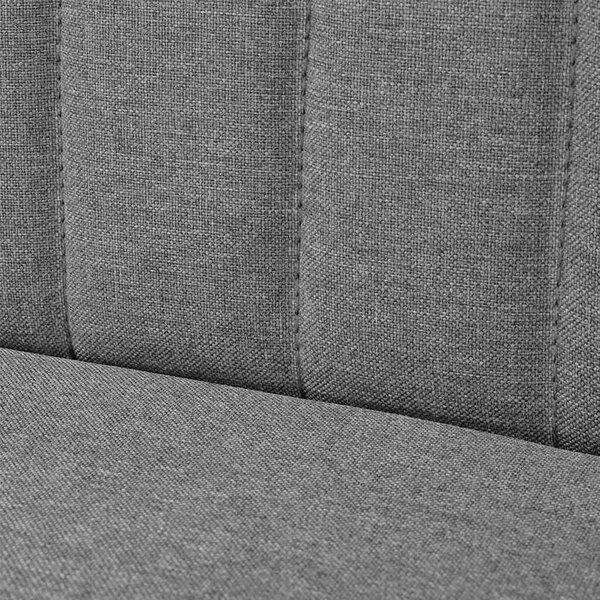 Pohovka textil 117 x 55,5 x 77 cm světle šedá 244070