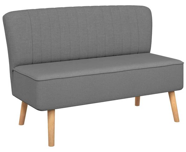 Pohovka textil 117 x 55,5 x 77 cm světle šedá 244070
