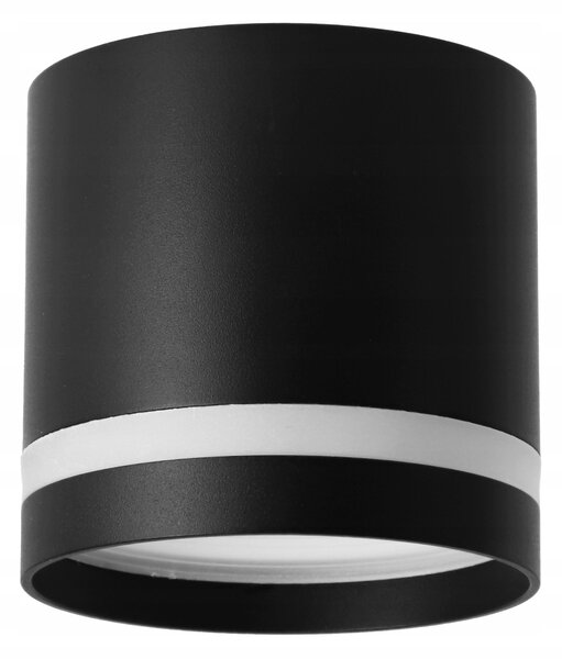 Černé přisazené bodové svítidlo GX53, Ø 80 mm