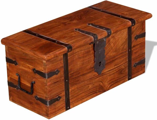 Set dvou úložných truhel masivní dřevo 244050