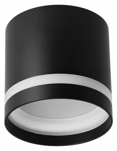 Černé přisazené bodové svítidlo GX53, Ø 80 mm