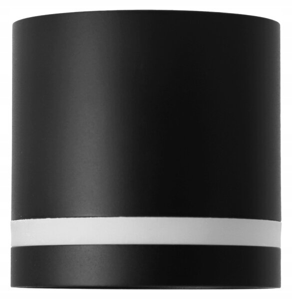 Černé přisazené bodové svítidlo GX53, Ø 80 mm