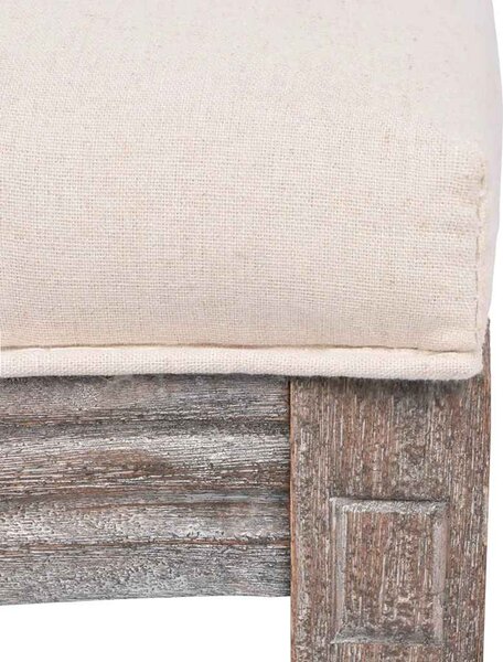 Jídelní židle 4 ks krémové textil 244088