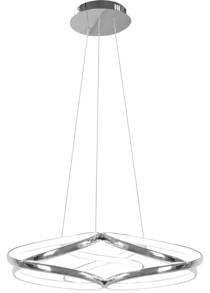 Toolight Moderní stropní svítidlo LED + PILOT APP795-CP Flat Chrome