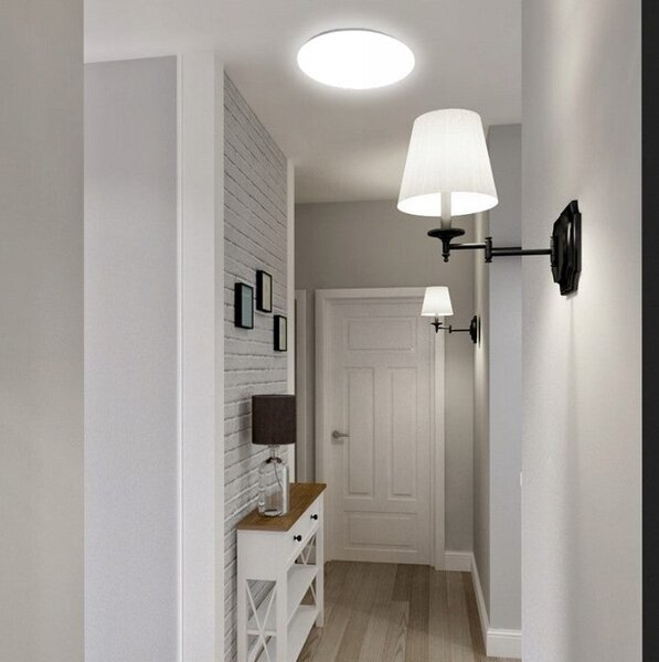 Stropní LED svítidlo 15 W s pohybovým čidlem, 1350 lm, IP44, Ø 22 cm