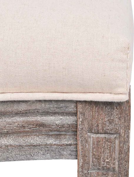 Jídelní židle 2 ks krémové textil 244089