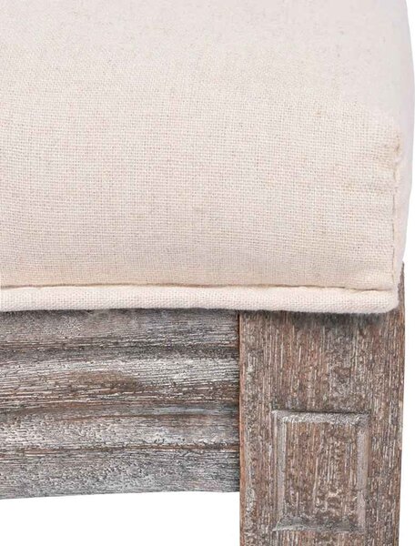 Jídelní židle 2 ks krémové textil 244087