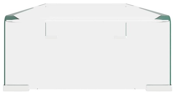 TV stolek / podstavec na monitor čiré sklo 70x30x13 cm 244128