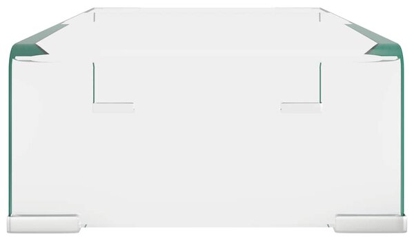 TV stolek / podstavec na monitor čiré sklo 40x25x11 cm 244126