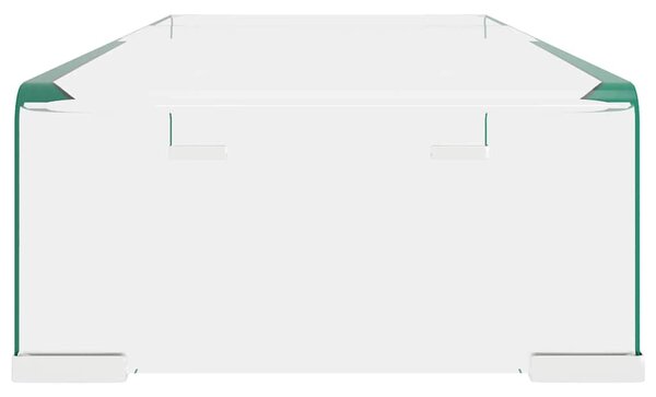 TV stolek / podstavec na monitor sklo čiré 60x25x11 cm 244127