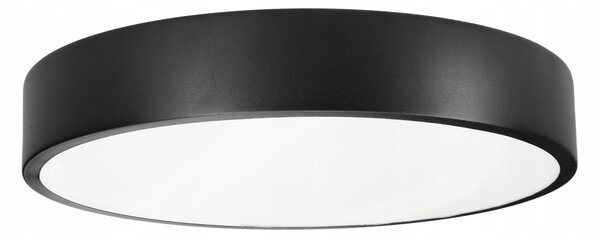 Černé kulaté stropní LED svítidlo 30 W, 30 cm, 3000 lm, neutrální bílá 4000 K