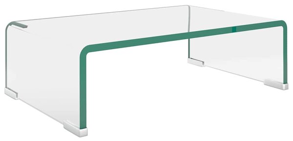TV stolek / podstavec na monitor čiré sklo 40x25x11 cm 244126