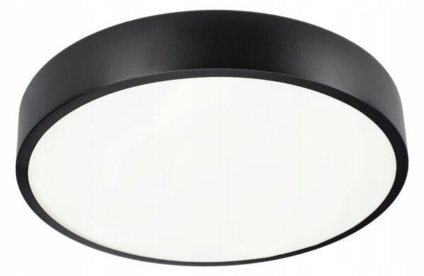 Černé kulaté stropní LED svítidlo 30 W, 30 cm, 3000 lm, neutrální bílá 4000 K