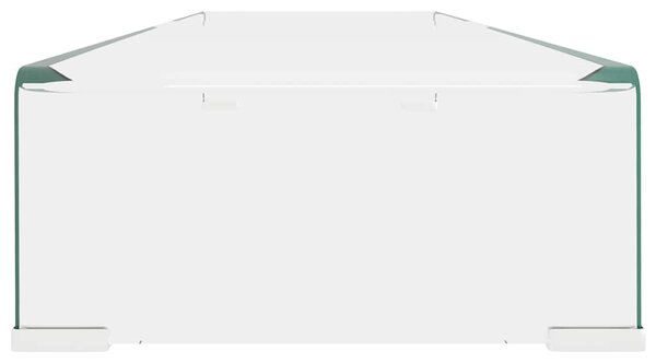 TV stolek / podstavec na monitor čiré sklo 110x30x13 cm 244132