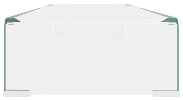 TV stolek / podstavec na monitor čiré sklo 90x30x13 cm 244130