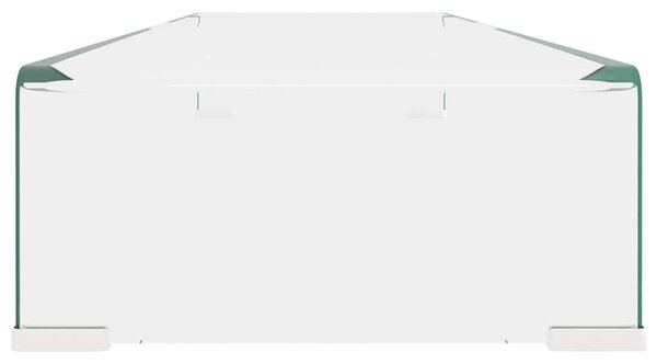 TV stolek / podstavec na monitor čiré sklo 100x30x13 cm 244131