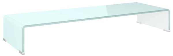 TV stolek / podstavec na monitor sklo zelený 90 x 30 x 13 cm 244146