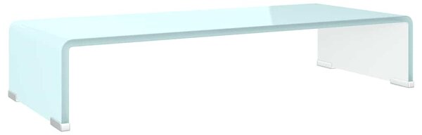TV stolek / podstavec na monitor sklo zelený 60 x 25 x 11 cm 244143