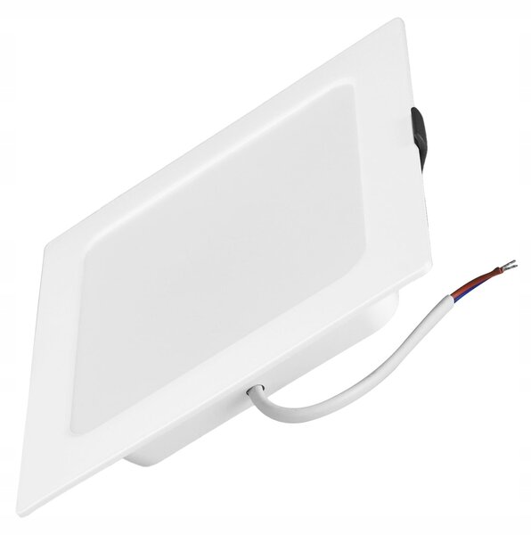 Bílý zápustný LED panel 6 W, 660 lm, neutrální bílá 4000 K, úhel 120°, Ø 12 cm