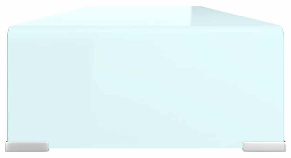 TV stolek / podstavec na monitor sklo zelený 90 x 30 x 13 cm 244146