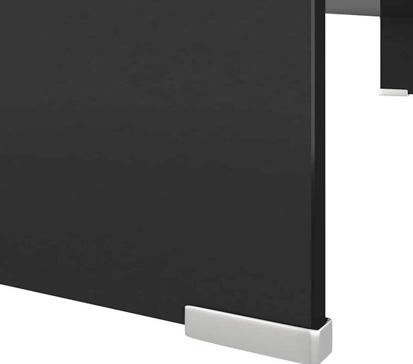 TV stolek / podstavec na monitor sklo černý 100x30x13 cm 244139