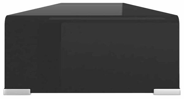 TV stolek / podstavec na monitor sklo černý 110x30x13 cm 244140