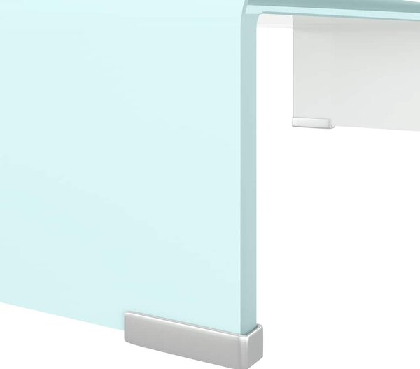 TV stolek / podstavec na monitor sklo zelený 60 x 25 x 11 cm 244143