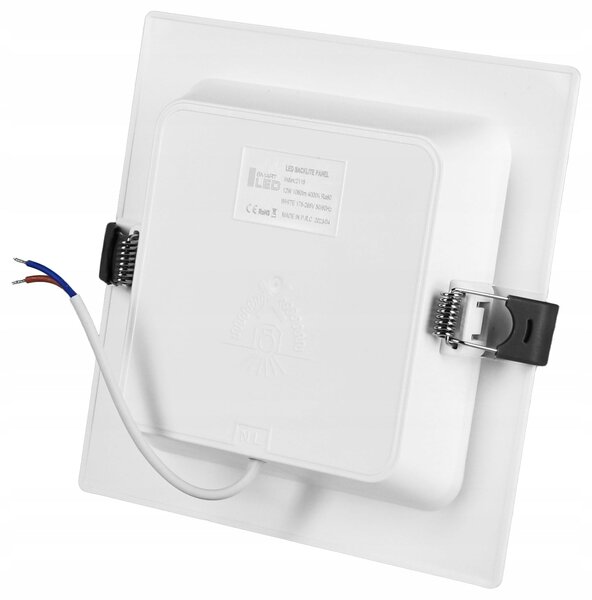 Bílý zápustný LED panel 6 W, 660 lm, neutrální bílá 4000 K, úhel 120°, Ø 12 cm