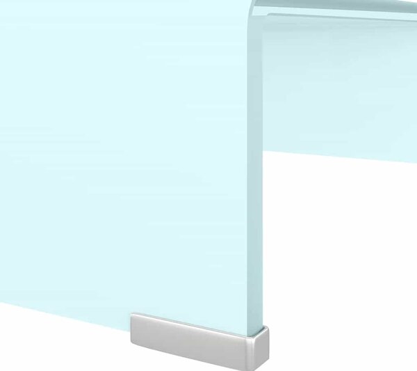 TV stolek / podstavec na monitor sklo zelený 40 x 25 x 11 cm 244142
