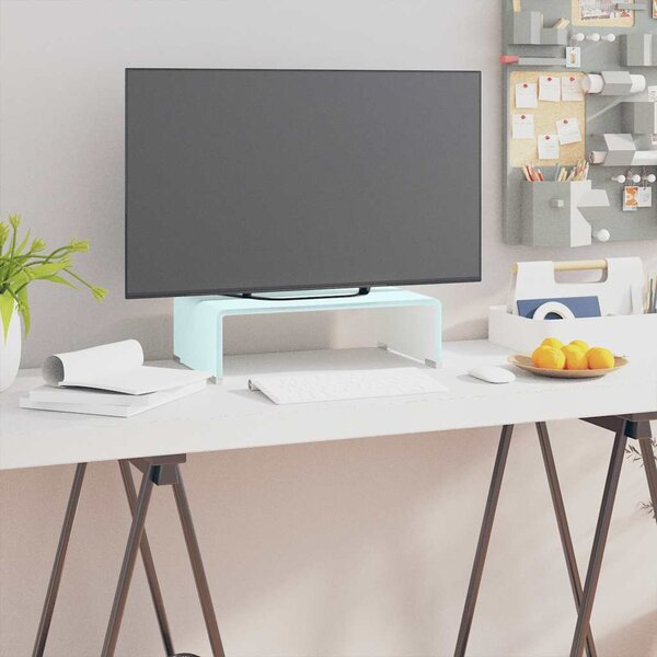 TV stolek / podstavec na monitor sklo zelený 40 x 25 x 11 cm 244142