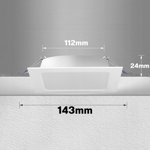 Zápustný LED panel 12 W, neutrální bílá