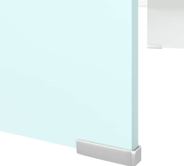 TV stolek / podstavec na monitor sklo zelený 80 x 30 x 13 cm 244145