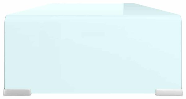 TV stolek / podstavec na monitor sklo zelený 70 x 30 x 13 cm 244144