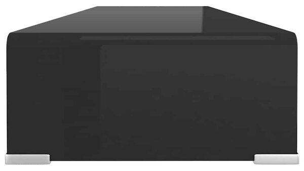 TV stolek / podstavec na monitor sklo černý 100x30x13 cm 244139